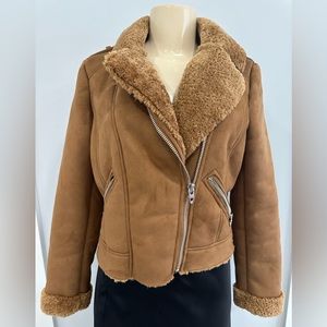 Zara faux fur jacket size S